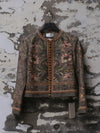INTO THE EAST 25 Autumn/Winter Tussah Silk Silver Lotus Button Suit Short Jacket ITE-E1DGAW009GR21SU-LV Green